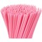 300 Count Plastic Pink Disposable Drinking Straws for Baby Showers, Birthdays, Extra Long Size (10 In)
